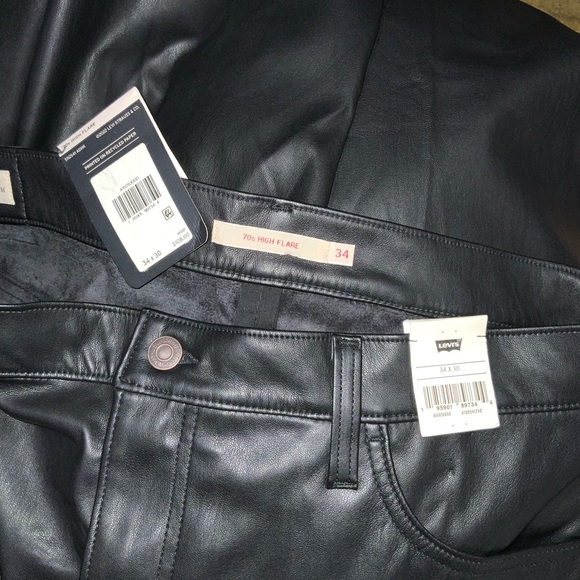 Levi’s 70'S FAUX LEATHER FLARE WOMEN'S PANTS - Picture 6 of 6